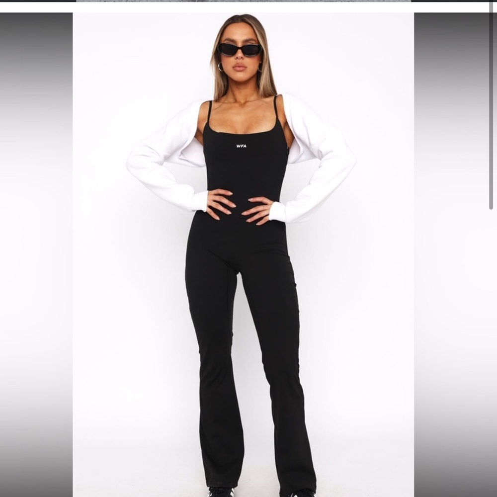 White fox walk it talk it jumpsuit